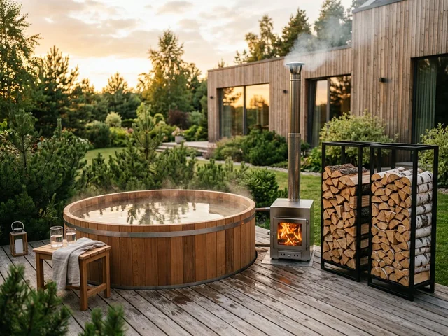 Дрова для приусадебной банной купели в Лунёве